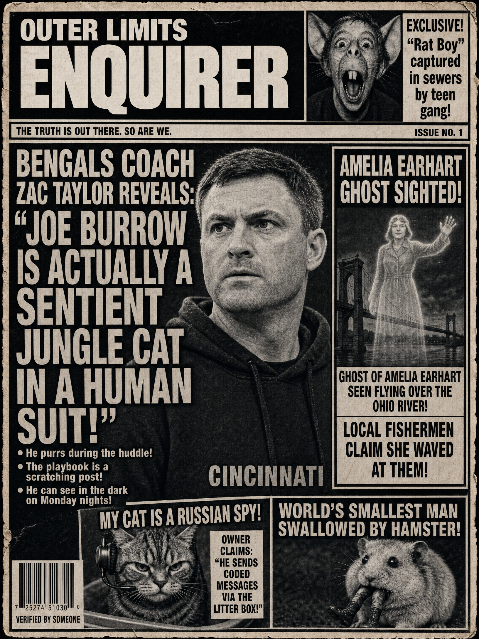Outer Limits Enquirer — Bengals edition front page